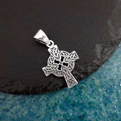 Sterling Silver Celtic Cross Pendant 16.2mm x 20mm