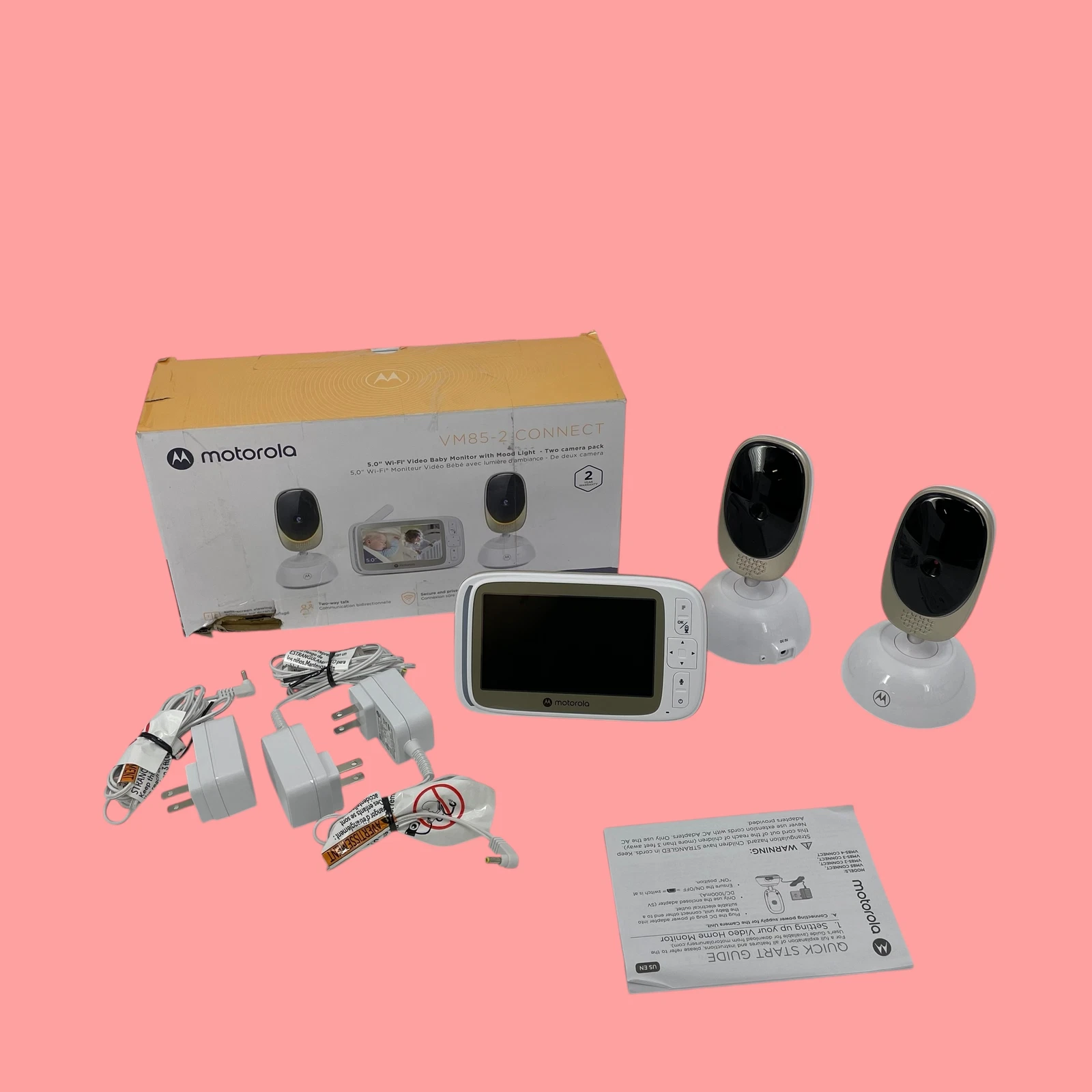Motorola VM85-2 Connect HD Wi-Fi Video Baby Monitor White/Gold #U0903 (VK)
Opens in a new window or