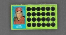 1981 Topps Scratch Off #107   TOM SEAVER  Reds  HOF   Black Dot Ghosting on back