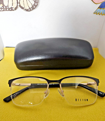 Helium Rimless Frame NEW Helium-Paris 4450 Matte Black/gold 53-17 Semi-rimless ITALY REDUCED ...