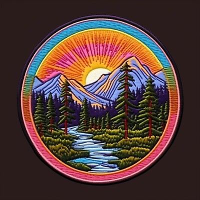 Skyline Trail Loop Patch Iron-on Applique for Backpack Clothing