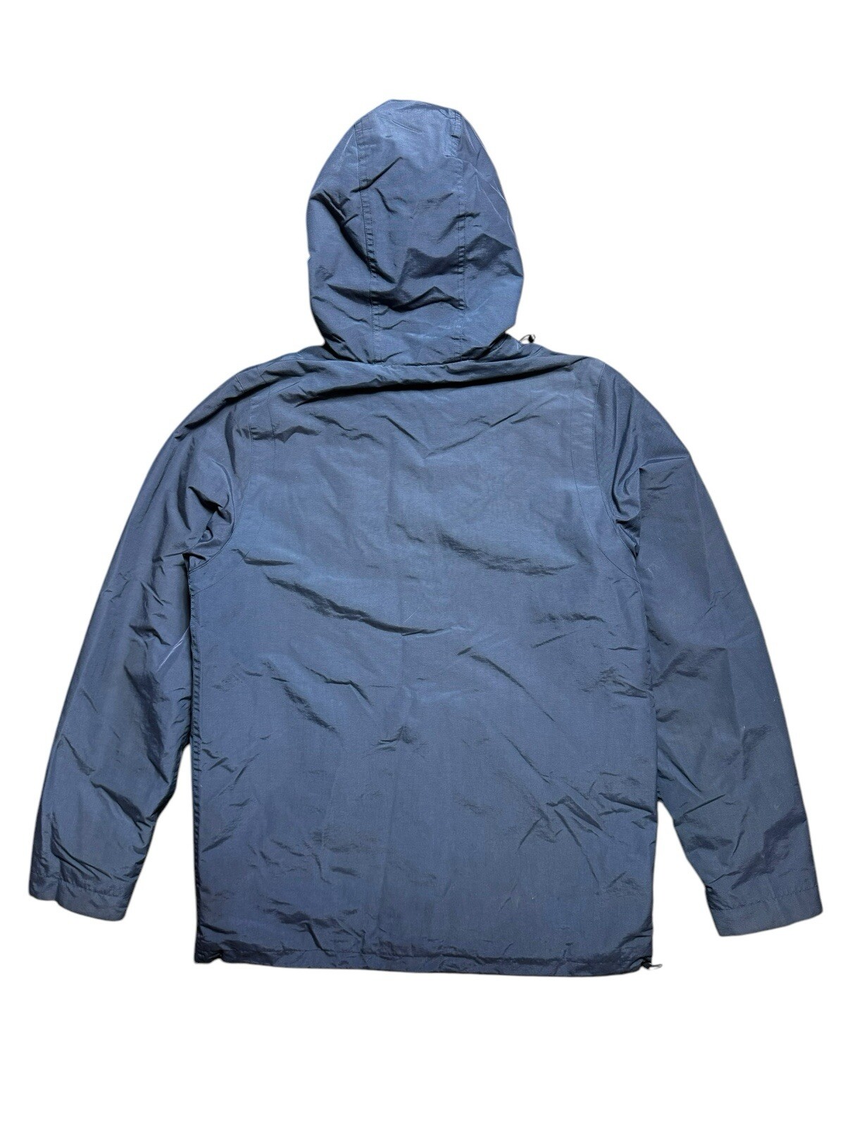 Fred Perry Parka Jacket Full Zip Hooded Fleece Lining Size Small Blue image 3