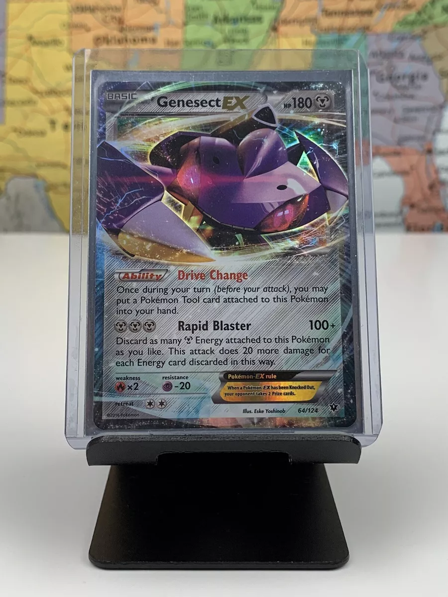 SHIPS SAME DAY Pokemon Card NM/M Genesect EX 64/124 Holo Full Art Metal Type