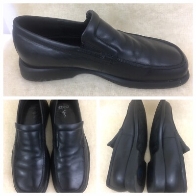 Ecco Loafer Shoes Black Leather Slip-ons Latex Sole Mens  US  Size  8.5 ECCO Men main image 3