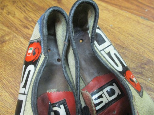VINTAGE OLD SCHOOL RETRO SIDI ROAD TRACK CYCLING SHOES W/ CLEATS - 41.5 DISPLAY - Picture 5 of 6