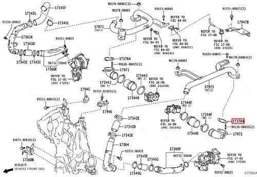 Genuine Lexus LX450 d VDJ201 Air Tube Gasket - Picture 6 of 6
