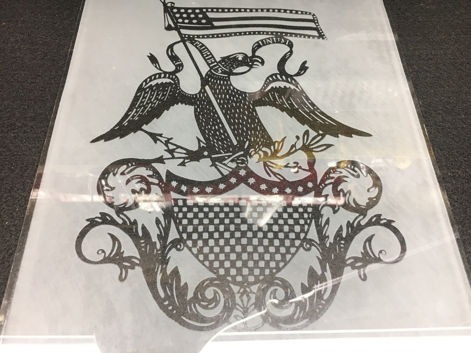 Antique Clock Glass Replacement Eagle Design 9” x 12" eBay