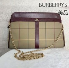 Burberry Nova Check Shoulder Bag Chain Canvas Multicolor