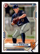 2021 1st Bowman Draft Calvin Ziegler New York Mets #BD-123 Centered Mint