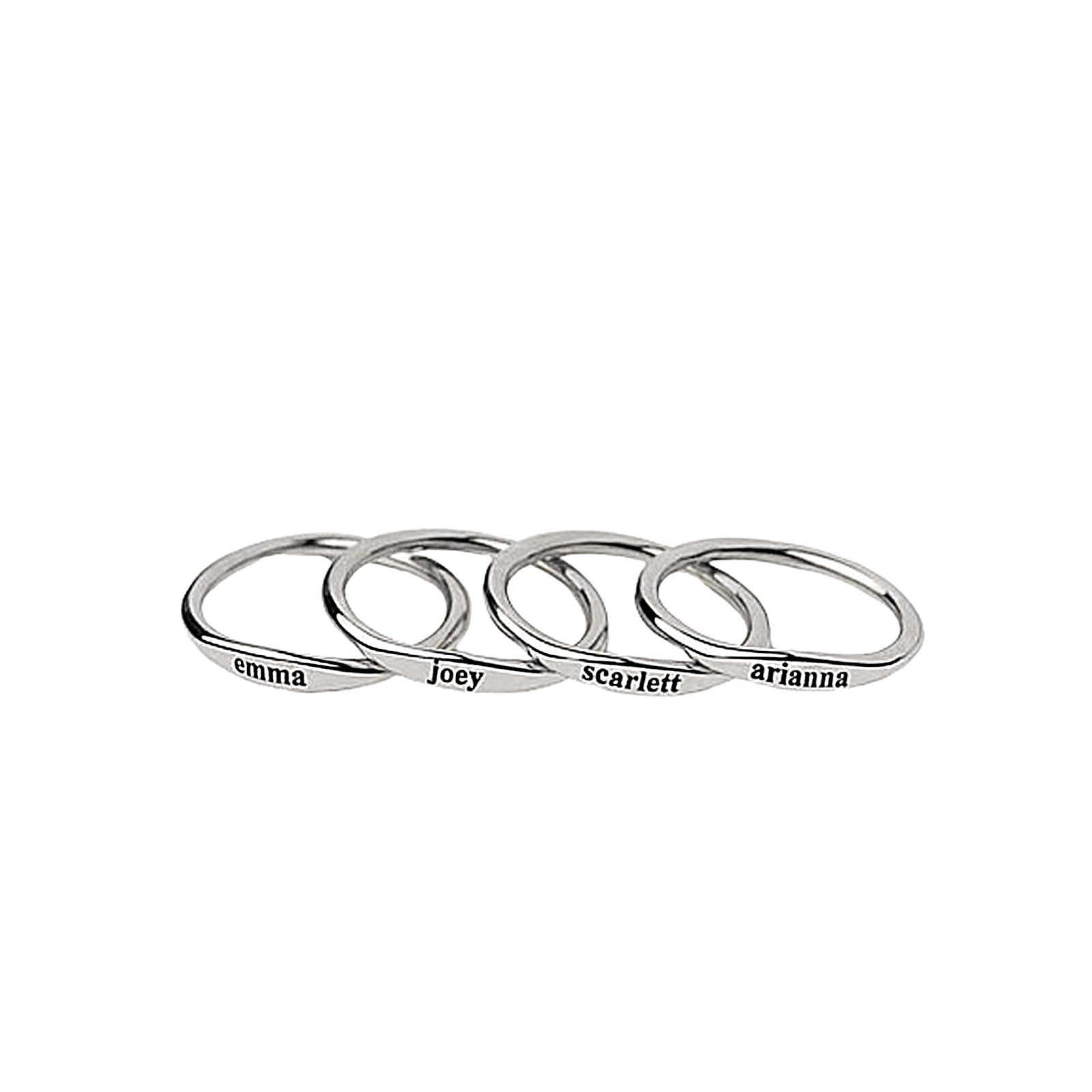 925 Silver Personalized Name Ring Custom Engraved Jewelry Gift Anniversary s280-image