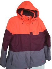 $110 Wed'ze Womens Sz L Ski Jacket Coat ThreeColor Insulated Hooded/ Excelent!