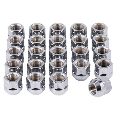 24 Chrome Open End Acorn Lug Nuts - 1/2-20 Thread For Dodge Viper, Dakota, Durango