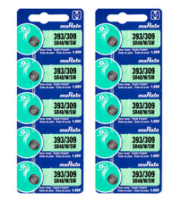 Murata 393/309 SR754W Silver Oxide Battery 10 Count - Replaces Sony 393/309