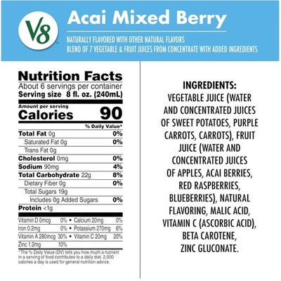 Acai Mixed Berry 100% Juice 46 fl oz Bottle 6 Pack
