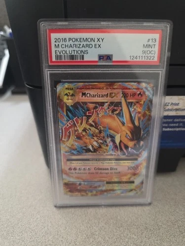 M Charizard EX 13/108 Evolutions Holo Graded Psa 9(oc) Factory Issue Pokemon Tcg