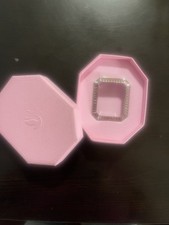 Swarovski Watch Case Pink Crystals Rhodium Plated Compatible w/ Apple Series 4/5