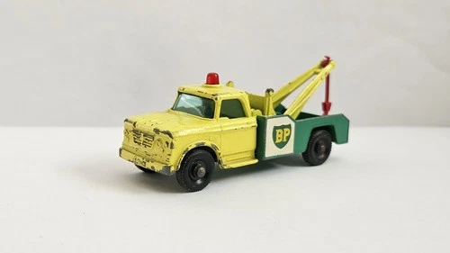 Vintagr Lesney Matchbox Series No. 13 Dodge Wreck Truck BP #13 Vtg Green Yellow