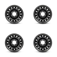 Set Of 4 17 Black Steel Wheels Rims For Gmc Truck 6x139.7 S01w Genuine 6lug