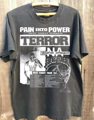 Retro Band Terror Short Sleeve Unisex All Size Charcoal Style
