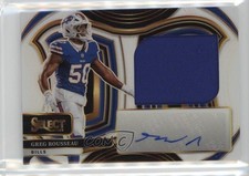 2024 Select Jumbo Signature Swatches White Prizm 45/75 Greg Rousseau Auto 8mm