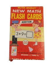 VINTAGE 1965 MILTON BRADLEY ADDITION FLASH CARDS / GRADES 2 THROUGH 6