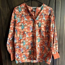 Pumpkins  Halloween  Fall UA Scrubs, Long Sleeve, Size Small, Snap Up Chest