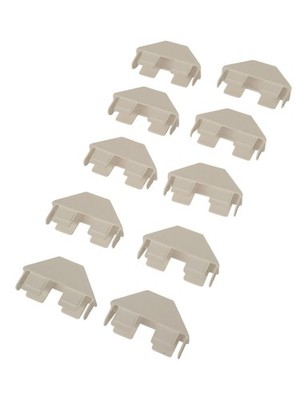 (10-PACK) White Vinyl Picket Fence Caps White Dog Ear Design 7/8'' x 3''