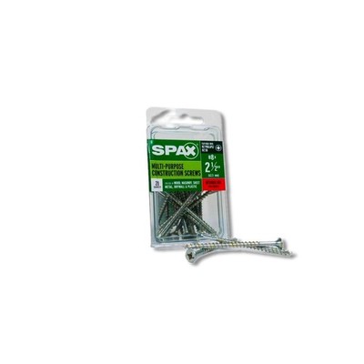 SPAX Multi-Purpose # 8 in X 2-1/2 in Phillips/Square Screws 20 pk 4101010400602