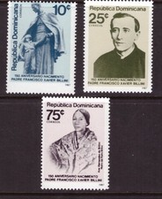 Dominican Republic 1987 Fr. Francisco Xavier Billini set MNH mint stamps