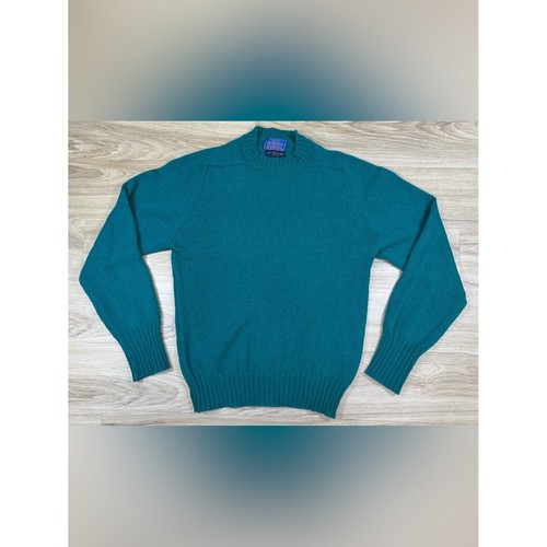 Pendleton, Vintage 1970s Pendleton Shetland Wool Mock Neck Grandpa Sweater Heritage FLAWED