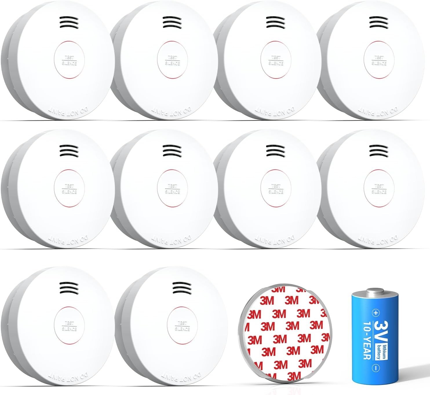 2025 NEW SITERWELL 10-Year Sealed Battery Smoke Detector Alarm UL Listed 10PACKS