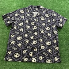Disney Jack Skellington, men  s graphic button-down shirt XL The Pumpkin King  