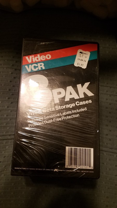 Video VCR VHS & Beta Storage Cases 3 Pack