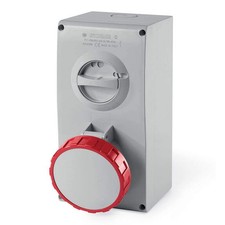 SCAME INTERLOCKED SOCKET 63A 3P+N+E 6h 346-415V 60Hz 50Hz 136X275MM_PAR Screw...