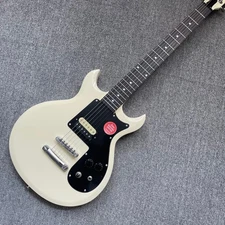 Melody Maker White Double Cutaway Electric Guitar H Pickups Mahogany Body & Neck