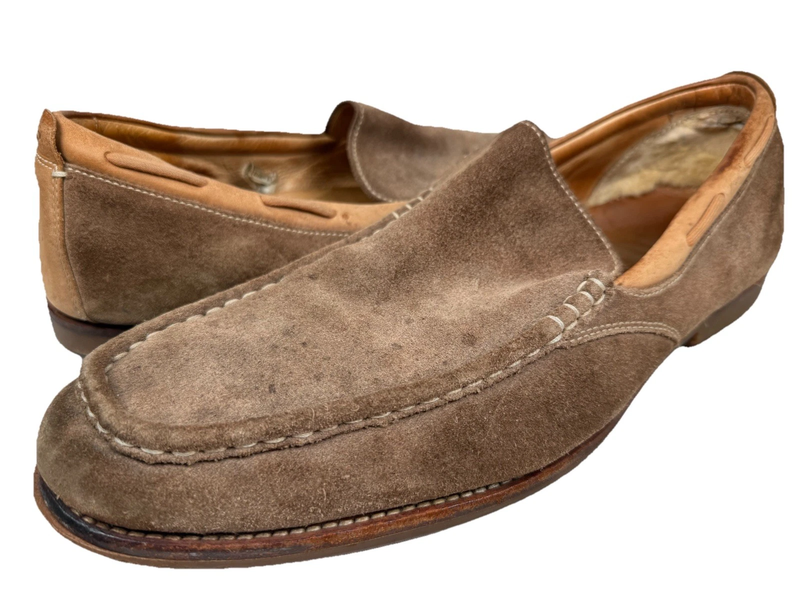 Mocassini UGG Via Ponte in camoscio marrone slip on comodi foderati ciabatte UOMO 15 49 5