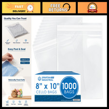 Clear Resealable Cellophane Bags 8x10 1000 Count - Perfect for Art Prints, Pho