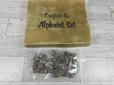Vintage Craftool  1/4” Alphabet Numbers Leather Stamp Set w/ Box 8137 w/2nd Set