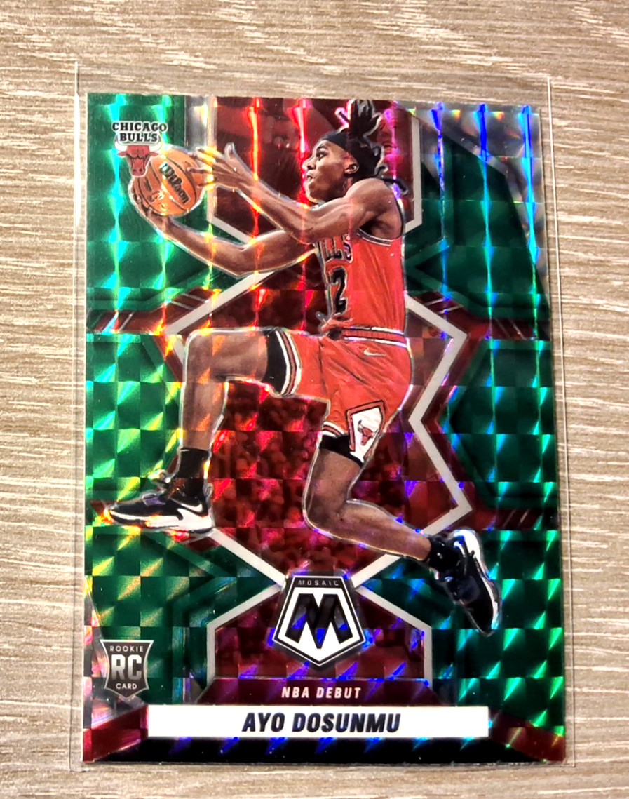2021-22 Panini Mosaic Ayo Dosunmu #279 Green Chicago Bulls 14E