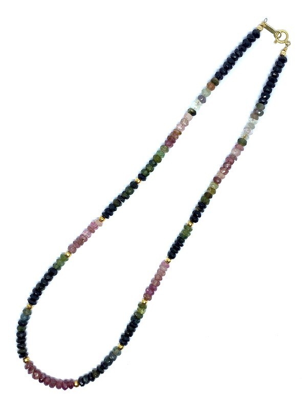 [Immediate decision] K18 multicolor tourmaline ne… - image 1