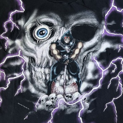 RARE Vintage 90s American Thunder Executioner Tshirt Single Stitch