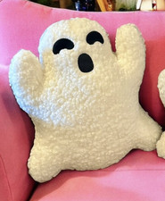 Halloween White Ghost Sherpa TikTok Viral Throw MEDIUM 11" - NIP