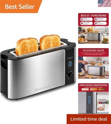 Versatile 2-Slice Toaster with Extra Wide Slots for Bagels & Reheat Function