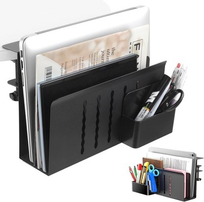 Desk Side Storage -2 Tier Desk Organizer für Laptop Clamp-On Desk Regal,Desk