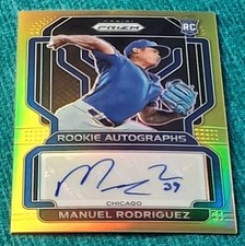 2022 Panini Prizm #RA-MR Manuel Rodriguez Gold Prizm Auto Rookie RC 6/10 SSP MT