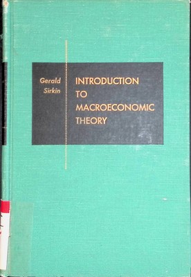 Introduction to Macroeconomic Theory Sirkin, Gerald: