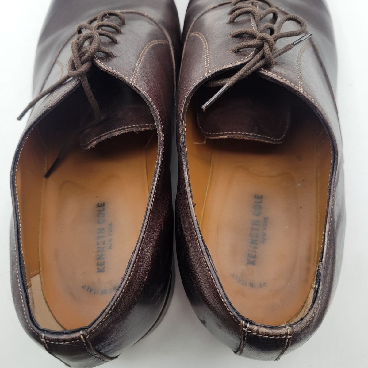 Kenneth Cole Vero Cuoio Italian Loafers Made Italy Brown  display picture 1