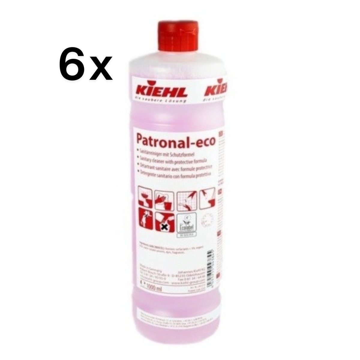 Kiehl Patronal-Eco 1L x 6 Pezzi - Detergente Sanitari Ecolabel Anticalcare