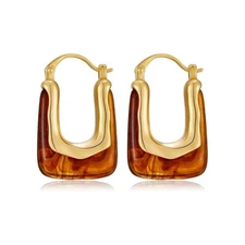 Luxurious U-shaped Hoop Earrings Timeless Vintage Style earrings Perfect Gifts .