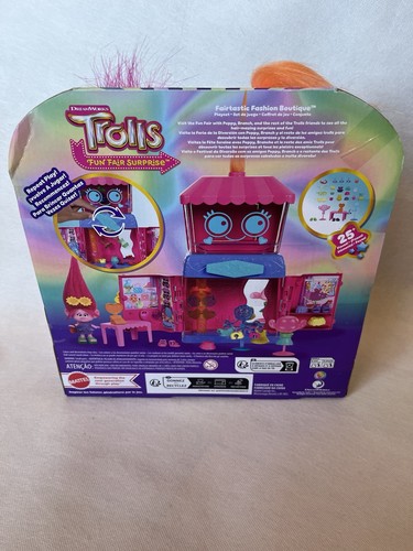 Mattel DreamWorks Trolls Fun Fair Surprise - Muñeca pequeña, Viva con traje extraíble y cabello amarillo, juguetes inspirados en la serie de YouTube